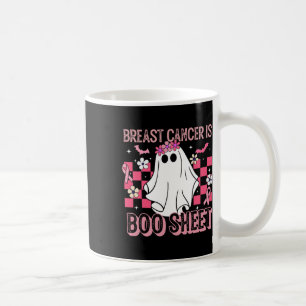 Cancer Is Boo Sheet Halloween Breast Cancer Awaren Coffee Mug
