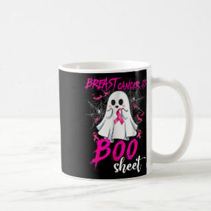Cancer Is Boo Sheet Halloween Breast Cancer Awaren Coffee Mug