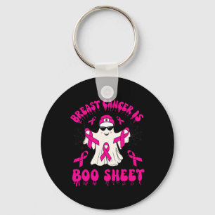 Cancer Is Boo Sheet Halloween Breast Cancer Awaren Keychain