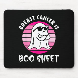 Cancer Is Boo Sheet Halloween Breast Cancer Awaren Mouse Pad