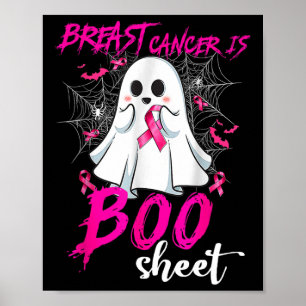 Cancer Is Boo Sheet Halloween Breast Cancer Awaren Poster