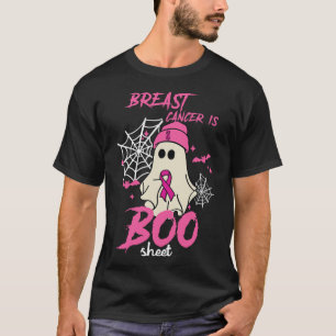 Cancer Is Boo Sheet Halloween Breast Cancer Awaren T-Shirt
