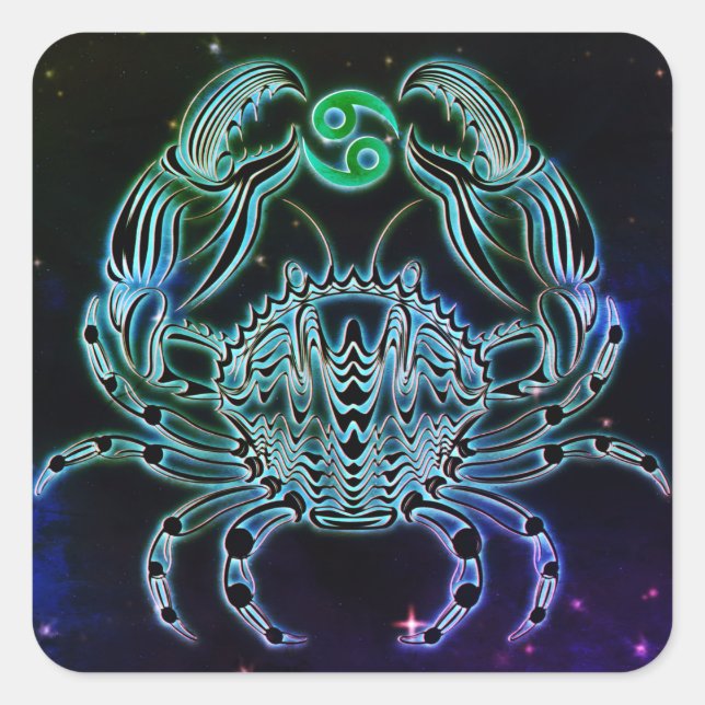 cancer le crabe zodiac autocollants (Devant)