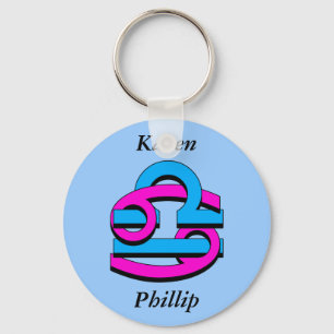 Cancer & Libra PkBl Keychain
