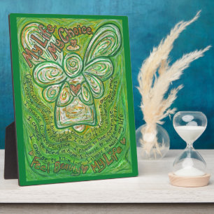 Cancer Ma vie, Mon choix Poème Angel Art Plaque