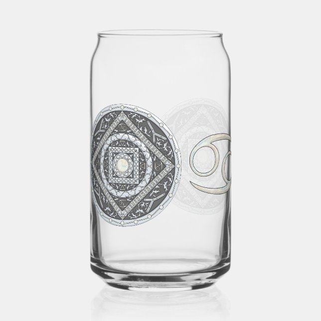 Cancer Mandala Can Glass (Front)