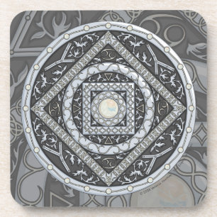 Cancer Mandala Square Coaster