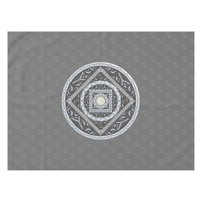 Cancer Mandala Tablecloth (Front (Horizontal))