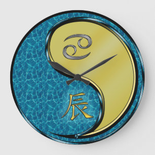 Cancer & Metal Dragon Large Clock