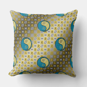 Cancer & Metal Dragon Throw Pillow