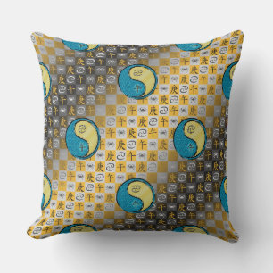 Cancer & Metal Horse Throw Pillow