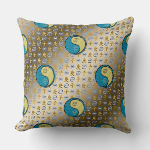 Cancer & Metal Rat Throw Pillow