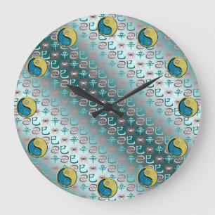 Cancer & Metal Snake Large Clock
