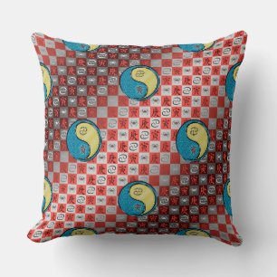 Cancer & Metal Tiger Throw Pillow
