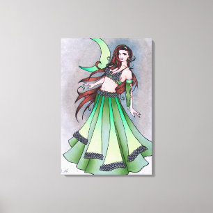 Cancer moon belly dancer canvas print