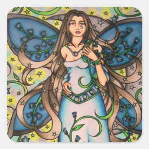 Cancer MoonChild Fairy Goddess                     Square Sticker