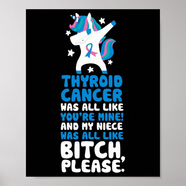 Cancer My Niece Please Unicorn  Poster (Front)