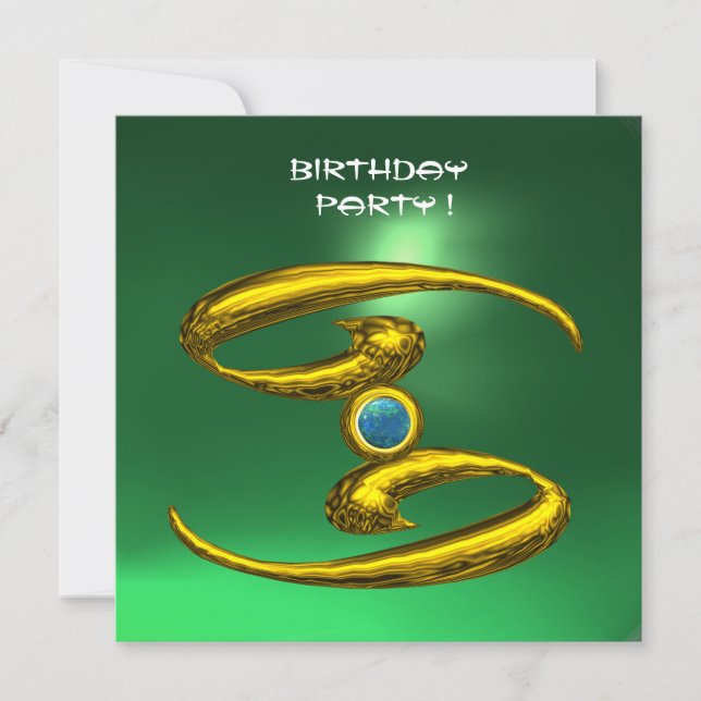CANCER OPALE, Jade  bright yellow blue green Announcement (Front)