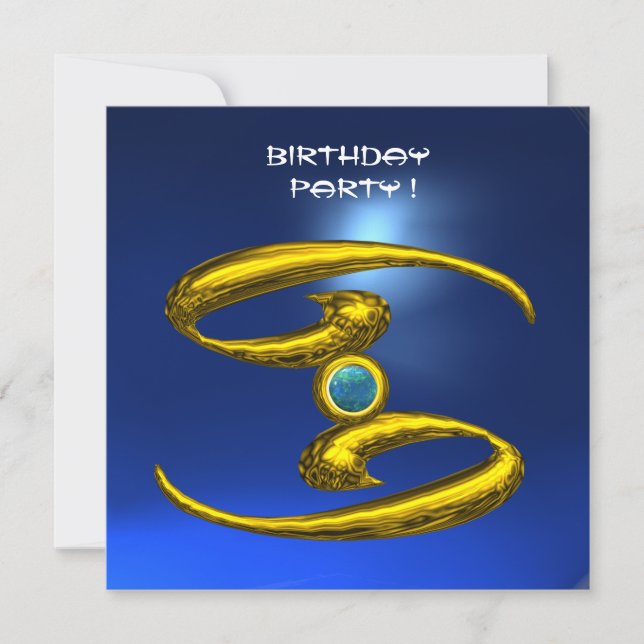 CANCER OPALE, Sapphire  bright yellow blue Announcement (Front)