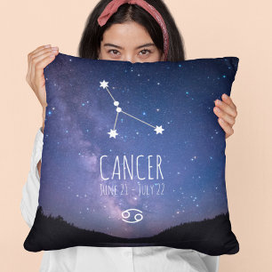 Cancer   Personalized Zodiac Constellation Throw Pillow