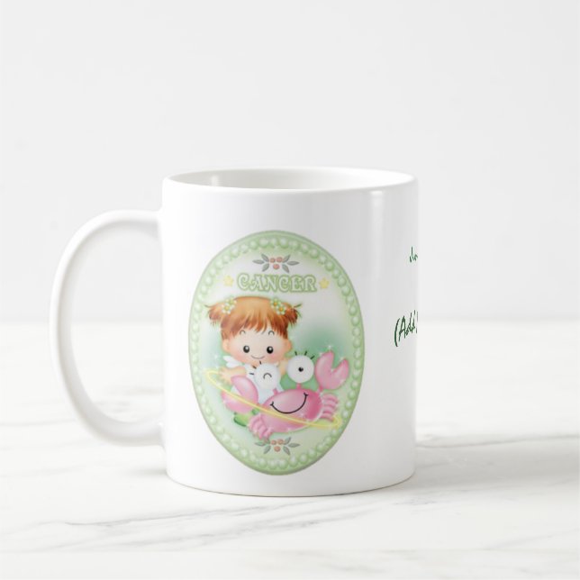 Cancer - Personalized Zodiac Mug (Left)