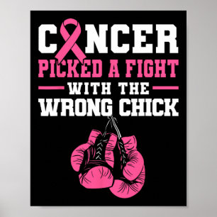 Cancer Picked A Fight With The Wrong Chick Boxing Poster