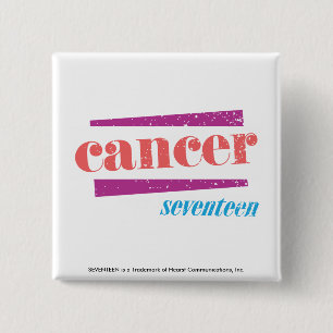 Cancer Pink 2 Inch Square Button