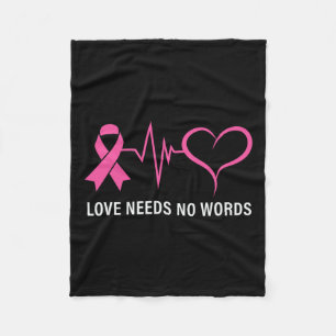 Cancer Pink Ribbon Cancer Awareness Fleece Blanket
