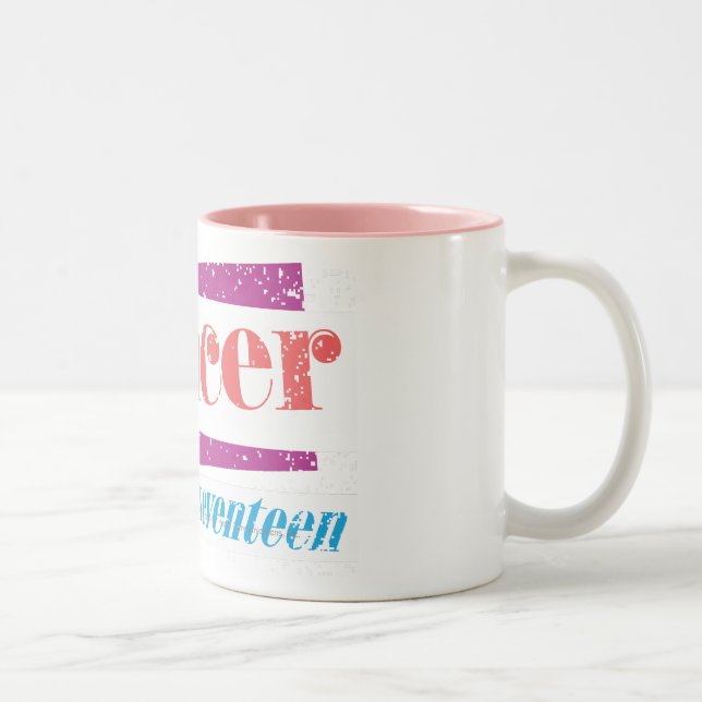 Cancer Pink Two-Tone Coffee Mug (Right)