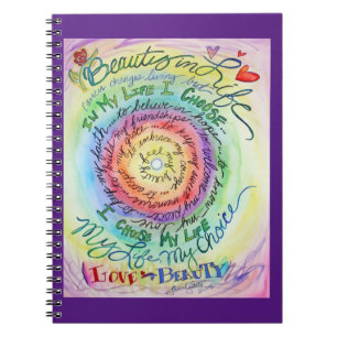 Cancer Poem Affirmation Rainbow Journal Notebook