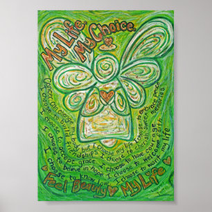 Cancer Poem Green Angel Painting Poster Art Prints