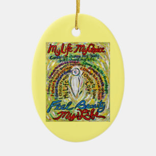 Cancer Poem White Angel Art Custom Gift Ornaments