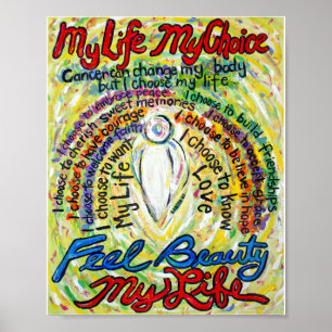 Cancer Poem White Angel Painting Poster Art Prints