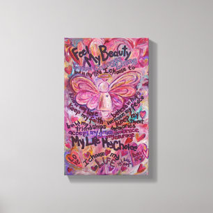 Cancer Poème Ange Peinture Ange Toile Enveloppée A