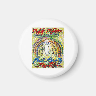 Cancer Poème Angle blanc Art Magnet personnalisé