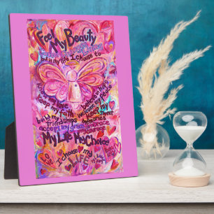 Cancer Poème rose Angel Affirmation Art Plaque