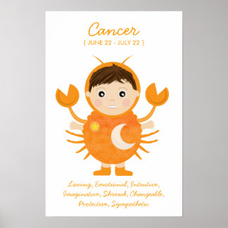 Cancer - Poster de l'Horoscope du garçon