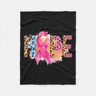 Cancer Rainbow In October We Wear Pink Hope Suppor Fleece Blanket