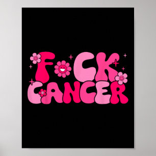 Cancer Retro Groovy Breast Cancer Awareness Poster