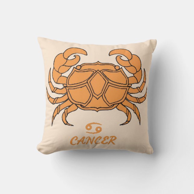 Cancer Reversible Throw Pillow (Front)