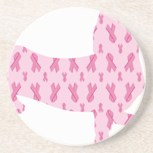 Cancer Ribbon Dachshund Coaster