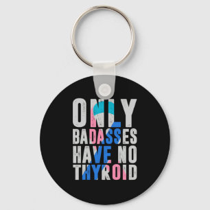 Cancer Ribbon Thyroidectomy Removal Surgery Bades  Keychain