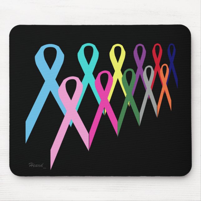 Cancer Ribbons Mousepad by Heard_ (Front)