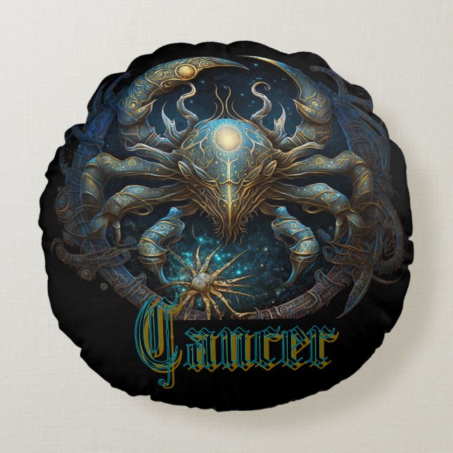 Cancer Round Pillow (Front)