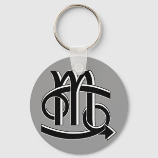 Cancer & Scorpio Partners bw Keychain
