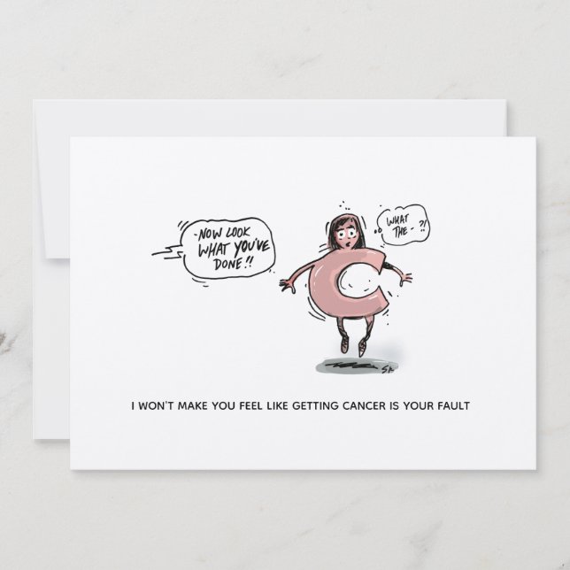 Cancer Shame Funny Cancer Postcard (Front)