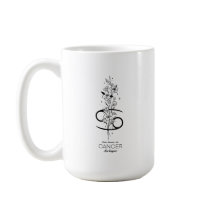 Cancer sign flower mug