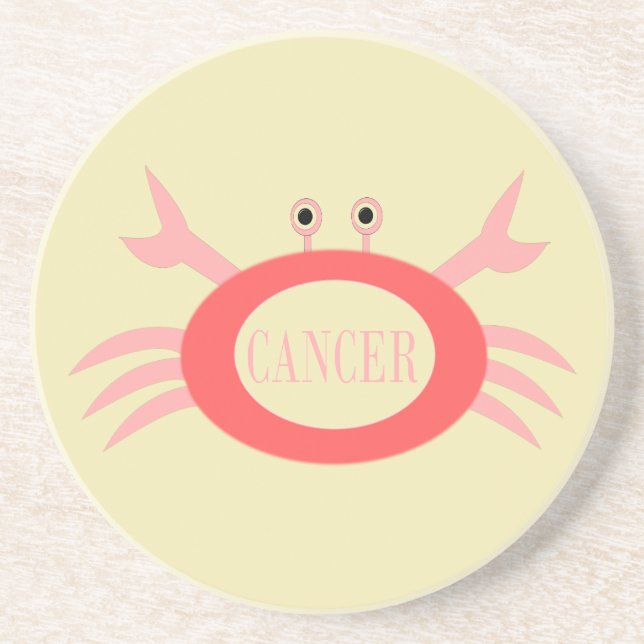 Cancer Star Sign Crab Coasters (Front)
