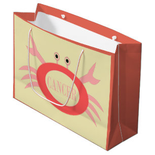 Cancer Star Sign Crab Custom Gift Bag