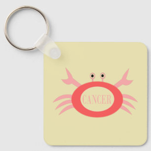 Cancer Star Sign Crab Custom Keychain
